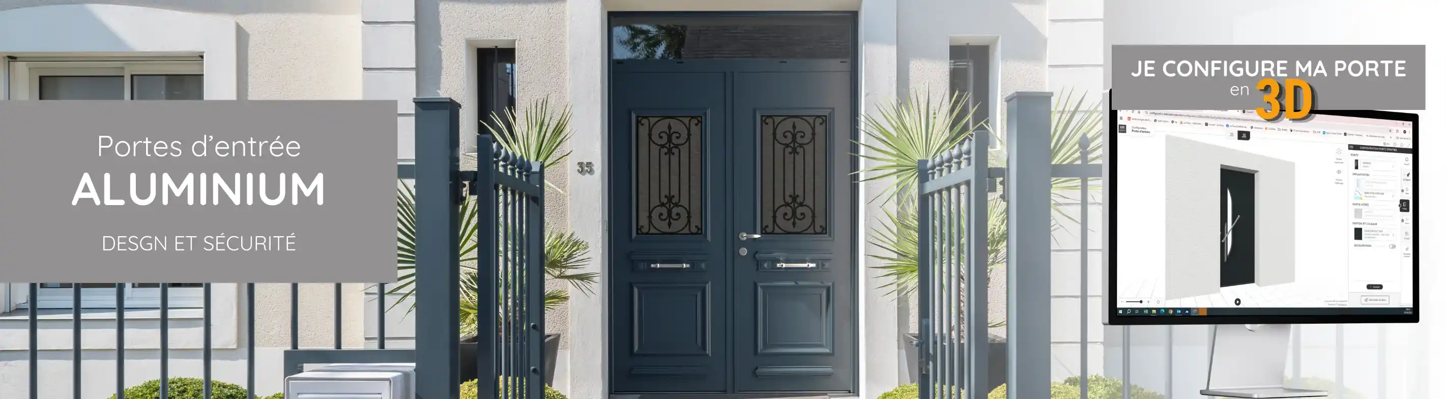 portesb d'entrée alu - design et sécurité